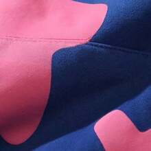 Spider Web Fashion Hip-Hop Printed Flower Hoodie, European And American Brand Large-Sized Loose Men's And Women's Hooded Sweatshirt Set - 藍色 - 查看 4