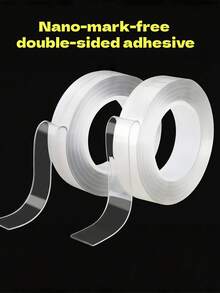 3卷装纳米双面胶带，高粘度，透明，可水洗，粘合固定胶带 - 彩色 - 查看 1