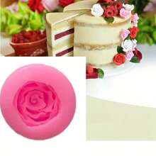 Bộ 1 khuôn silicon hình hoa hồng, thích hợp làm bánh và sô cô la, lý tưởng để trang trí bánh cưới và làm fondant. - Màu Hoa hồng đỏ - Xem 7