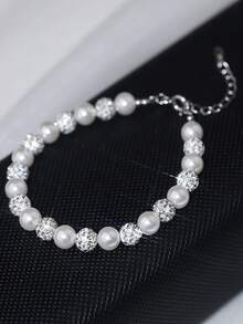 1件优雅女士珠宝S925纯银手镯，闪亮手镯，高端时尚百搭，派对礼物 - #1 - 查看 8