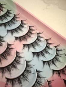 女士娃娃效果迷你恶魔假睫毛 | 浓密纤长黑色硬梗 | 瞬间放大双眼，提拉眼睑 - 黑色 - 查看 4