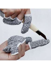 6pcs Reusable Finger Protectors - Anti-Slip And Cut-Resistant, Thumb And Fingertip Protectors, Extend Glove Life, Cut-Resistant Finger Protectors, Suitable For Outdoor Work. - Multicolor - View 6