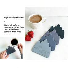 Secure Mountain View On The Dining Table | Anti-Slip Thick Silicone Coasters. Steadily Hold Hot Soup And Iced Drinks, Protecting Your Beloved Tabletop. Practical Aesthetics For Breakfast/Afternoon Tea/Family Gatherings #Household Essentials #High-Quality Tableware - Multicolor - View 10