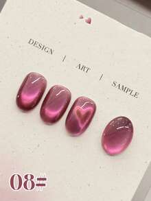 Miss Leia 1-8 15ml Spring/Summer Nail Love Cat Eye Gel Nail Polish New Whitening Dragon Fruit Pink Purple Crystal Glass Bead Cat Eye Nail Polish Series Beginner Nail Art Popular Color Gel Varnish UV LED Curing Soakable Semi-Permanent Suitable For Beauty Salon Nail Salon Set DIY Home Holiday Women's Gift Nail Art Supplies - 粉色 - 查看 16