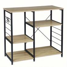 Baker's Racks - ブラック + ライトウッドグレイン - チェックする 9