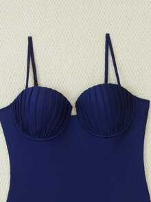 WD VEST Adult Swimsuit With Elegant Structure And Shaping Cut 2025 XX382 - Navy Blue - View 3