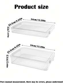 1PC Transparent Storage Box, Multifunctional Storage Box, Bead Handicraft Accessories, Diamond Nail Bead Transparent Sorting Storage Box, Jewelry Packaging Box, Document Certificate Storage Box, Household Large Capacity Multifunctional Storage Box, Children's Puzzle Card Storage, Student Certificate Storage And Sorting Box - White - View 3