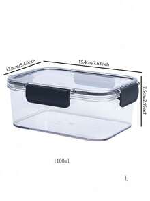 1 pieza Recipientes de almacenamiento de alimentos apilables de plástico | Aptos para lavavajillas y microondas | Fiambreras para granos, carne, frutas y verduras - Multicolor - Ver 17