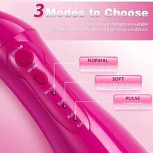 hilo dental eléctrico de agua recargable, irrigador oral, 3 modos, 5 puntas, para dientes, encías y aparatos ortopédicos, cuidado dental familiar, tanque de 300 ml, IPX7 impermeable - Rojo Rosado - Ver 3