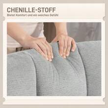 Swivel Armchair With A Wide Seat, Water-Repellent Chenille Effect, Crossed Steel Legs, Light Grey