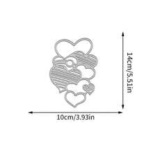 Troqueles creativos con forma de corazón, herramienta DIY para hacer álbumes de recortes y estarcidos en relieve, para tarjetas de felicitación, recorte de papel para manualidades, plantilla de troqueles para hacer tarjetas de regalo. - Plateado - Ver 9