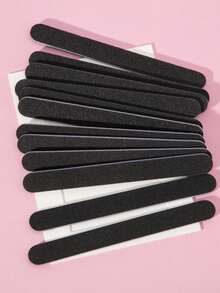 5/Pcs Set Natural Nail Files - 100/Grit Sandpaper Nail Files, Professional Nail Files And Buffing Blocks Set - Professional Gel Nail Files, Black Nail Buffers Nail File Set - 黑色 - 查看 3