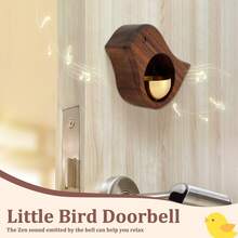 【快速发货】精美磁性木质门铃 - 无线设计，安装简便，悦耳的鸟鸣声提升家居装饰格调 - 棕色 - 查看 7