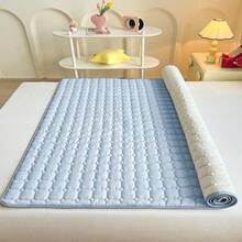 1pc Waterproof Quilted Mattress Pad, Skin-Friendly & Soft, Cozy For Bedroom Use, Fits Twin, Full, Queen, King Size Beds, Solid Color Mattress Protector, Soft Mattress Topper & Cover, Dust-Proof, Machine Washable - Bread Grid - View 36