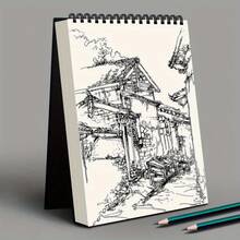 2pcs Top Spiral Bound Sketch Pads, Made Of Acid-Free Paper, Suitable For Beginners. Great As Halloween Or Christmas Gifts - Multicolor - View 8