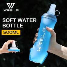 WRELS 1件 150/250/500ML 輕量可折疊咬嘴馬拉松運動水壺，熱壓無味冷水瓶 - 彩色 - 查看 10