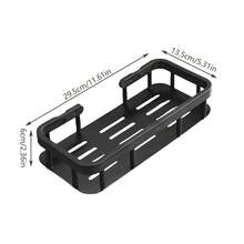 1件装不锈钢厨房壁挂式调料架，带水槽海绵晾干篮和抹布晾干架 - 厨房收纳架 - 彩色 - 查看 8