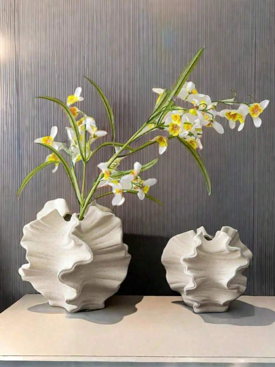 珊瑚裝飾花瓶，花形蘆葦草花瓶，極簡北歐波希米亞現代農舍風裝飾，適用於客廳、廚房、壁爐、臥室、餐桌、辦公室，情人節與聖誕節最佳禮物