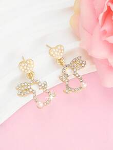 1 Đôi bông tai hình trái tim và thỏ dễ thương, món quà trang sức hoàn hảo để đeo hàng ngày, lễ Phục Sinh. - Nhiều màu - Xem 6