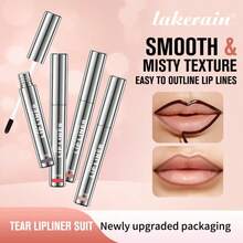 4Pcs Peel Off Lip Liner Stain Set Waterproof Nude Matte Lip Tint Non Fading Peel Off Lip Color Effortless Precision Full Coverage 24H Color Hold For All Skin Types - Eyeliner - Nhiều màu - Xem 1