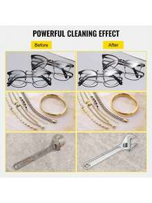 Ultrasonic Cleaner 2L Digital Ultrasonic Parts Cleaner With Timer 40kHz Professional 304 Stainless Steel Ultrasonic Cleaner 110V For Jewelry Watch Glasses Diamond Eyeglass Small Parts Cleaning - 銀色 - 查看 4