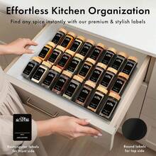 Glass Spice Jars With Rosewood/Bamboo Lids & Labels, 8/12/24-Piece Sets Empty Clear Glass Spice Bottles With Swing-Top Lids Airtight Kitchen Seasoning Storage Containers Herbal Spice Containers With Labels - Multicolor - View 6