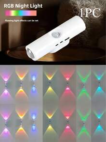 6/3/1pc Smart Sensor Double Head Cat Eye Wall Lamp,Intelligent RGB Multi-Color Change,Three-Color Cat Eye Lamp,LED Human Sensing Night Light,Suitable For Bedroom,Living Room,Corridor,Railings,Porch, Outdoor Wall Lamp, Valentine's Day Atmosphere Lamp, - White - View 7