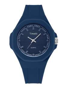 1 chiếc đồng hồ đeo tay nữ silicon thạch anh kiểu dáng thường ngày, đa năng, phù hợp để đeo hàng ngày. - Một cỡ - Xem 15