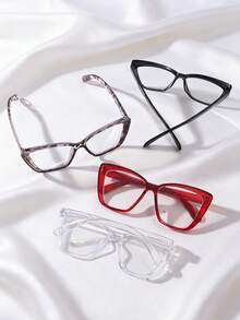 4 款时尚猫眼眼镜，大镜框，百搭、贴合、时尚、精致。 - 彩色 - 查看 4