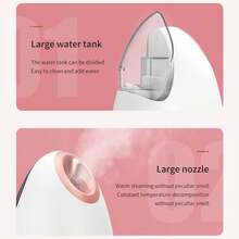 臭氧面部蒸脸器暖雾加湿器，适用于深层清洁面部，可用作蒸汽机、雾化器，适用于沙龙和家庭SPA，具有美白功效 - 彩色 - 查看 11