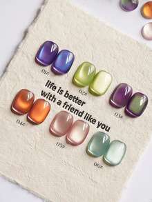 Miss Leia 1-6 15ml 春夏水果篮猫眼系列凝胶指甲油 美白百搭水晶玻璃珠 黄橙绿蓝紫磁性指甲油 流行色凝胶指甲油 初学者美甲 UV LED固化 可浸泡半永久 适用于美容院美甲沙龙套装 DIY 家居度假海滩 女士礼品用品 - 彩色 - 查看 2