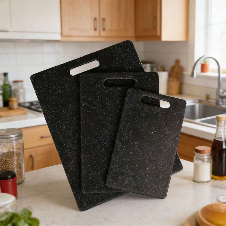 Set de 3/1 pieza de tablas de cortar extra grandes - Agarre cómodo, aptas para lavavajillas, fácil preparación y limpieza de alimentos - Antideslizante, esenciales de cocina para cocineros en el hogar