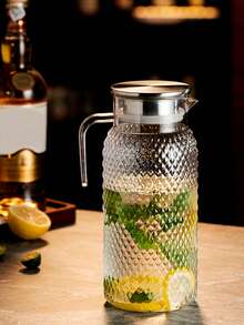 1 pieza Jarra de agua hermética transparente - Dispensador de bebidas a prueba de fugas con tapa, diseño de pico de fácil vertido para jugo, té helado y leche - Multicolor - Ver 11