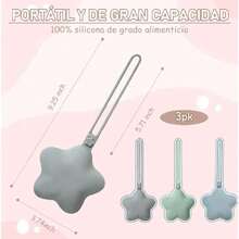 3 Piezas Funda de Silicona, Caja de almacenamiento con Pentagram, Con correa de cuerda portátil,  y Resistente al calor, apto para Lavavajillas (Azul+Verde+Gris),40840408 - Marrón Mocha - Ver 6