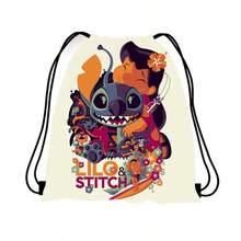 Stitch Backpack Set - Gift Bag With Cartoon Pattern, Birthday Gift/School Supplies Storage/Sports Equipment/Toy Organizer
