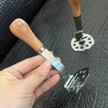 1个不锈钢土豆捣碎器，手动压泥器，厨房小工具 - 彩色 - 查看 5