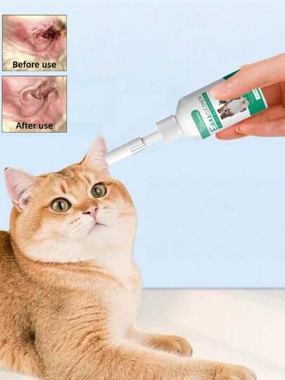 Pet Ear Drops, Helps Relieve Breathing Difficulties, Clean Earwax, And Eliminate Odor For Dogs And Cats