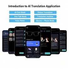 AI Smart Glasses With 160 Languages Real Time Translation Support, Chat GPT System, Multi-Functional Audio Glasses For Men And Women, Built-In Microphone And Speaker, Calls Music Playback And Hands-Free Calling, Physical Color Changing Lens - Black - View 7