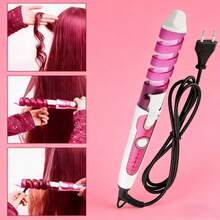 Promoción de año nuevo mini rizador espiral, rizador de color, adecuado para salones y hogares, rizador eléctrico, forma duradera, reparación de cabello, cabello suave y sin lesiones, minuto y segundo para crear forma de salón, regalo para novia, regalo de San Valentín - Multicolor - Ver 1