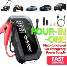 HUASHIJIE Portable Large-Capacity 12V 8000A Smart Emergency Car Jump Starter With Air Compressor, 28100mAh Multifunctional Emergency Flashlight, Power Bank, And Emergency Air Pump. Suitable For All Gasoline Vehicles And All Types Of Engines. Equipped With Electrical Connectors, Digital Display, Digital Tire Inflator, And USB And Type-C Fast Charging. - Portable Smart-Multi-Function - 查看 1