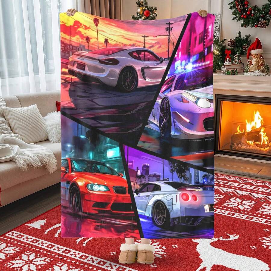 Cartoon Blanket Soft Comfortable Multifunctional Throw Cozy Bedding For Home Living Room Couch Gift - Multicolor - View 1