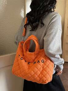 2026 New Stylish Straw Bucket Bag Women, Large Capacity Woven Shoulder Tote Bag, Casual Vacation Handbag - Orange - View 8