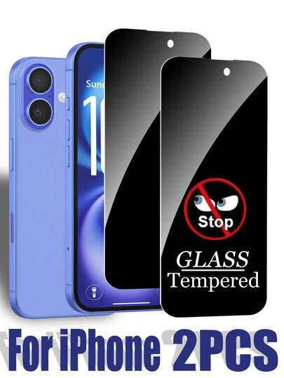 2pcs Tempered Glass Screen Protector, Ultra-High Transparency, True Color Restoration, Clear Image Quality, 9H Hardness Suitable For Office, Outdoor, Travel And Other Scenarios, Unbreakable, Smooth Edges, Water And Sweat Resistant, Compatible With IPhone 17 Pro Max/17 Pro/17 Air/17/16 Pro Max/16 Pro/16 Plus/16/15 Pro Max/15 Pro/15 Plus/15/14/13/12 And Other Models.