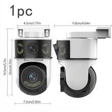RecorGood 1pc Owl-Shaped Security Camera, Clear Night Vision, 355° Horizontal Rotation & 90° Vertical Rotation, Two-Way Audio, Motion Tracking, Suitable For Home & Outdoor Monitoring, Supports SD Card/Cloud Storage (Max 128GB) - Black and White - View 3