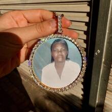 Large Solid Photo Frame Customized Photo Hip-Hop Men's Overweight Pendant Necklace Customized Photo Necklace Personalized  Handsome Rapper - 彩色 - 查看 4