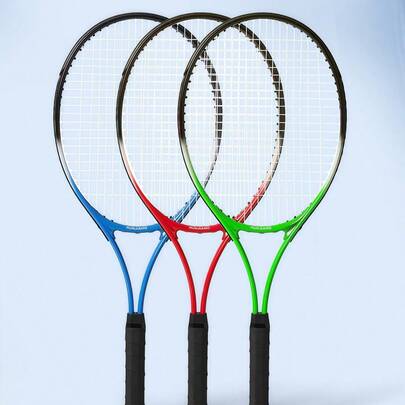 1 ultralicht aluminium tennisracket; 1 ballentas, aluminium racket, ultralicht en duurzaam, groot racketontwerp, gemakkelijk te slaan, geschikt voor beginners en dagelijks entertainment, geschikt voor vrijetijdstraining, familie-entertainment en sociale sporten-buitensporten