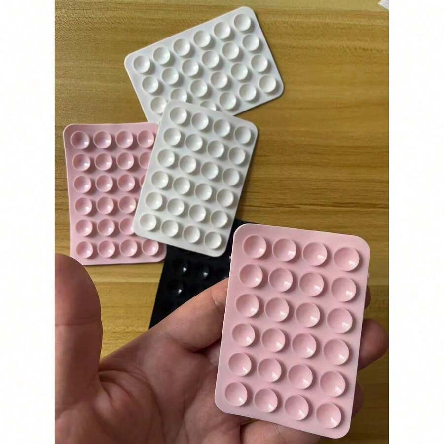 Double-Sided Suction Cup Phone Holder, Silicone Anti-Slip Washable Phone Holder Sticker - Multicolor - View 1