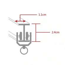 Tapsin 5M Bendable Flexible Curtain Track Rod Rail Ceiling Window Caravan Straight Bay - White - View 2