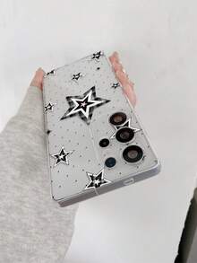 1个创意个性化格子粉色星星波点图案高透明手机壳，防摔防刮防指纹透明TPU软壳，摄像头镜头保护，兼容三星、Nothing、Pixel等品牌手机。 - 彩色 - 查看 7