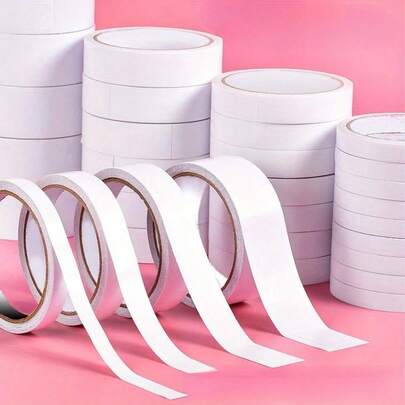 10卷177.17英寸双面透明胶带 - 强力粘合剂，适用于办公室、学校、DIY、工艺品、卡片、剪贴簿、艺术和礼品、剪贴簿用品、工艺配件、可裁剪尺寸、高粘性，适合DIY手工活动、新年装饰、对联贴纸、照片配件、房间装饰、卧室装饰、成人工艺品、墙面装饰、家居用品、派对装饰、气球配件、婚礼装饰、美术用品